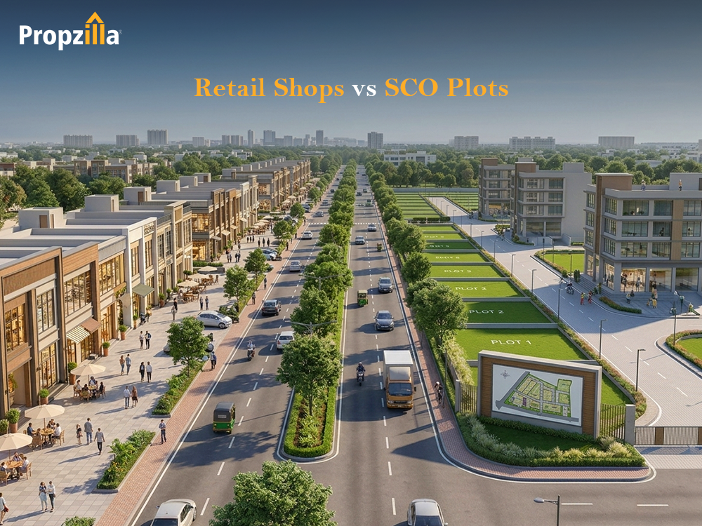 Retail Shops vs SCO Plots