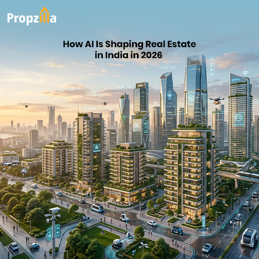AI in Real Estate India showing artificial intelligence transforming property search, investment, valuation, and smart real estate technology in 2026