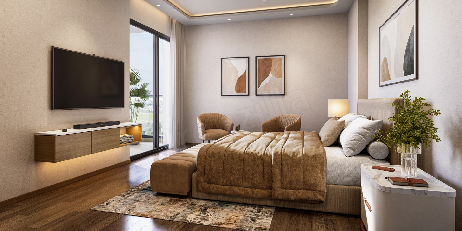 Emaar Serenity Hills Bedroom View