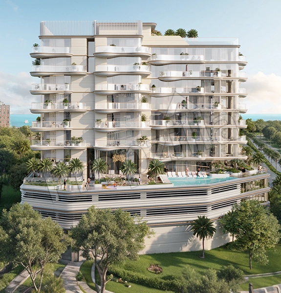 Imtiaz Beach Walk 4 at Dubai Islands Side Elevation