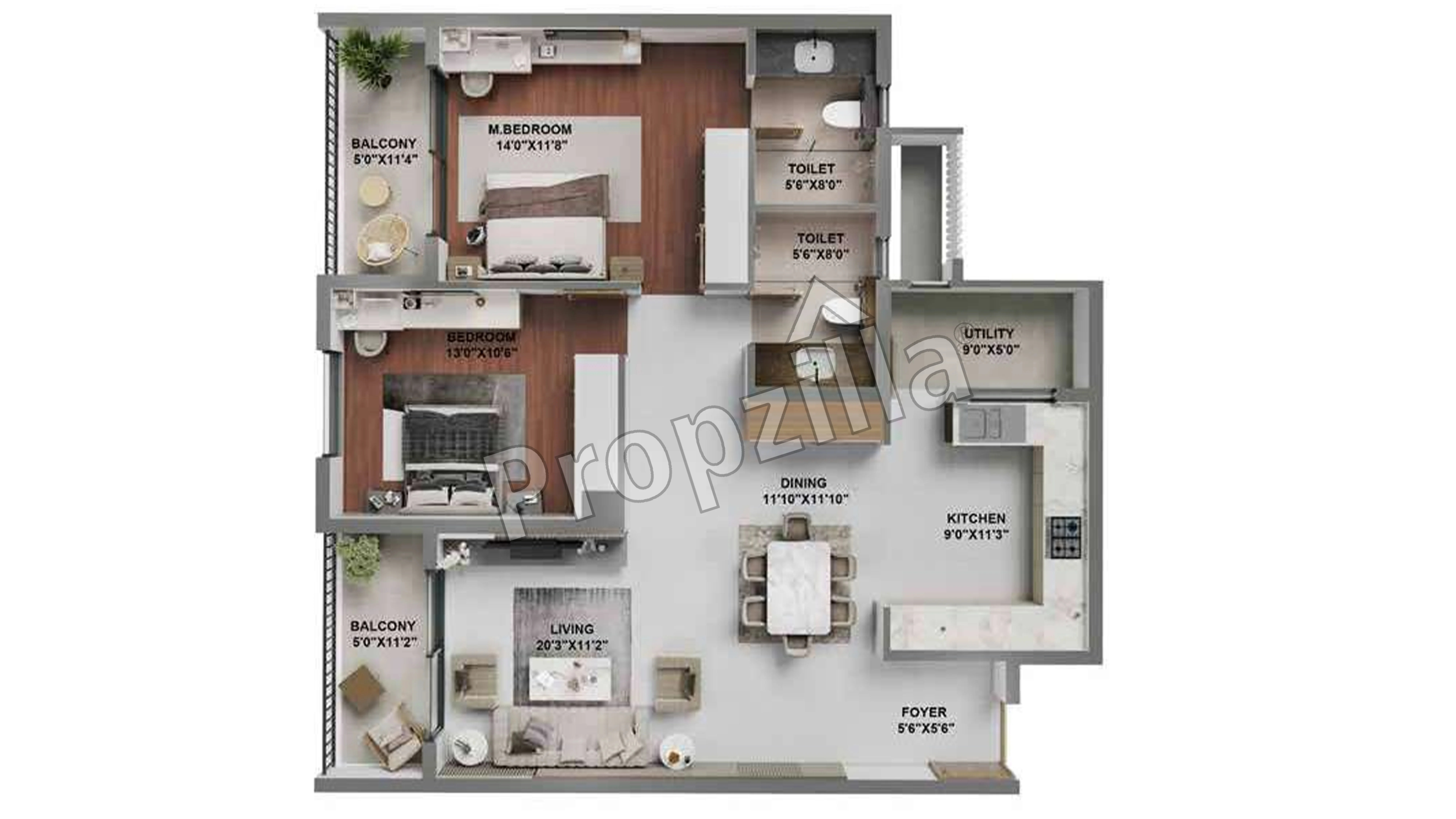 Adarsh Lakefront Floor Plan