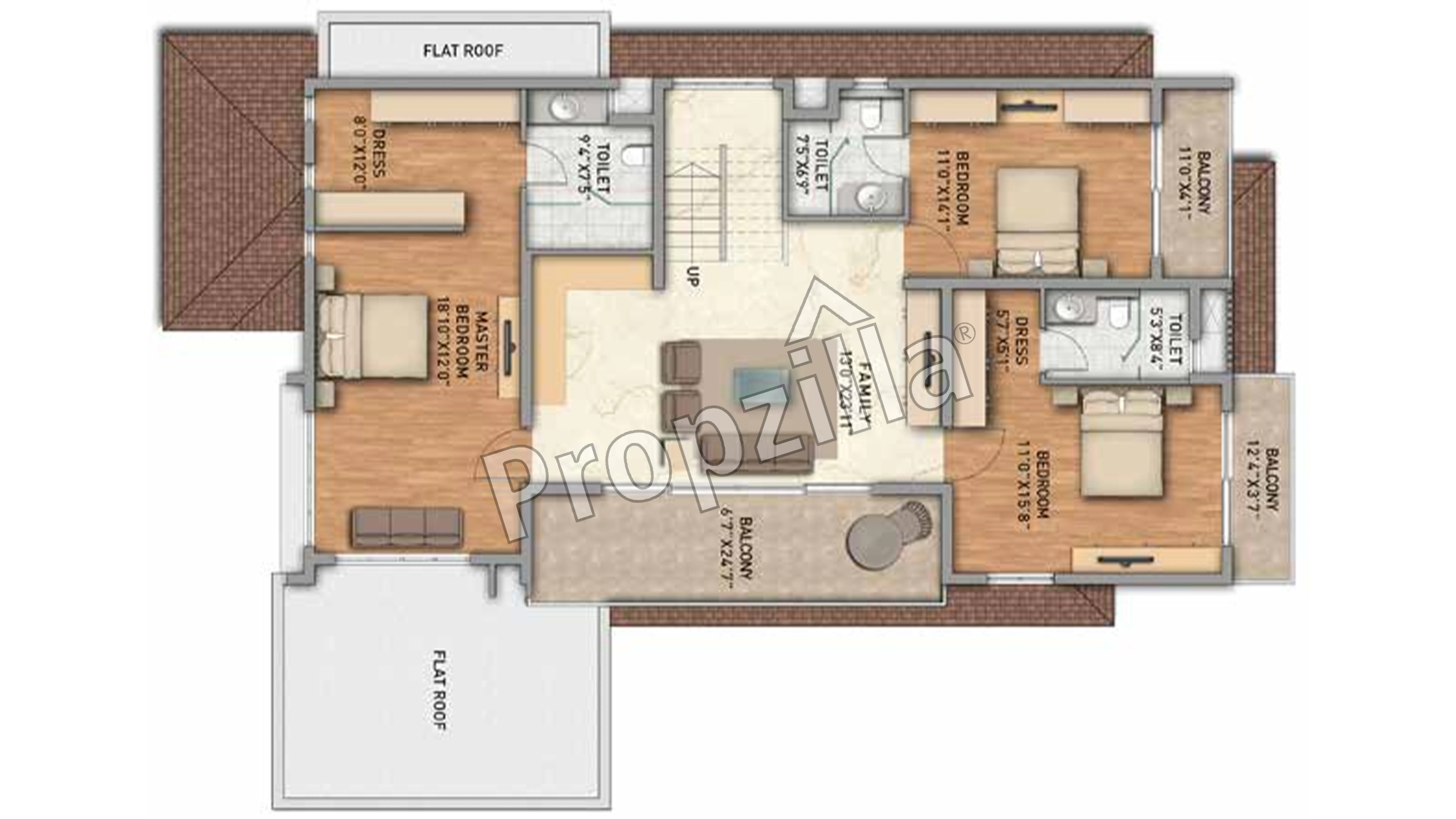 Adarsh Tranqville 3 BHK Floor Plan