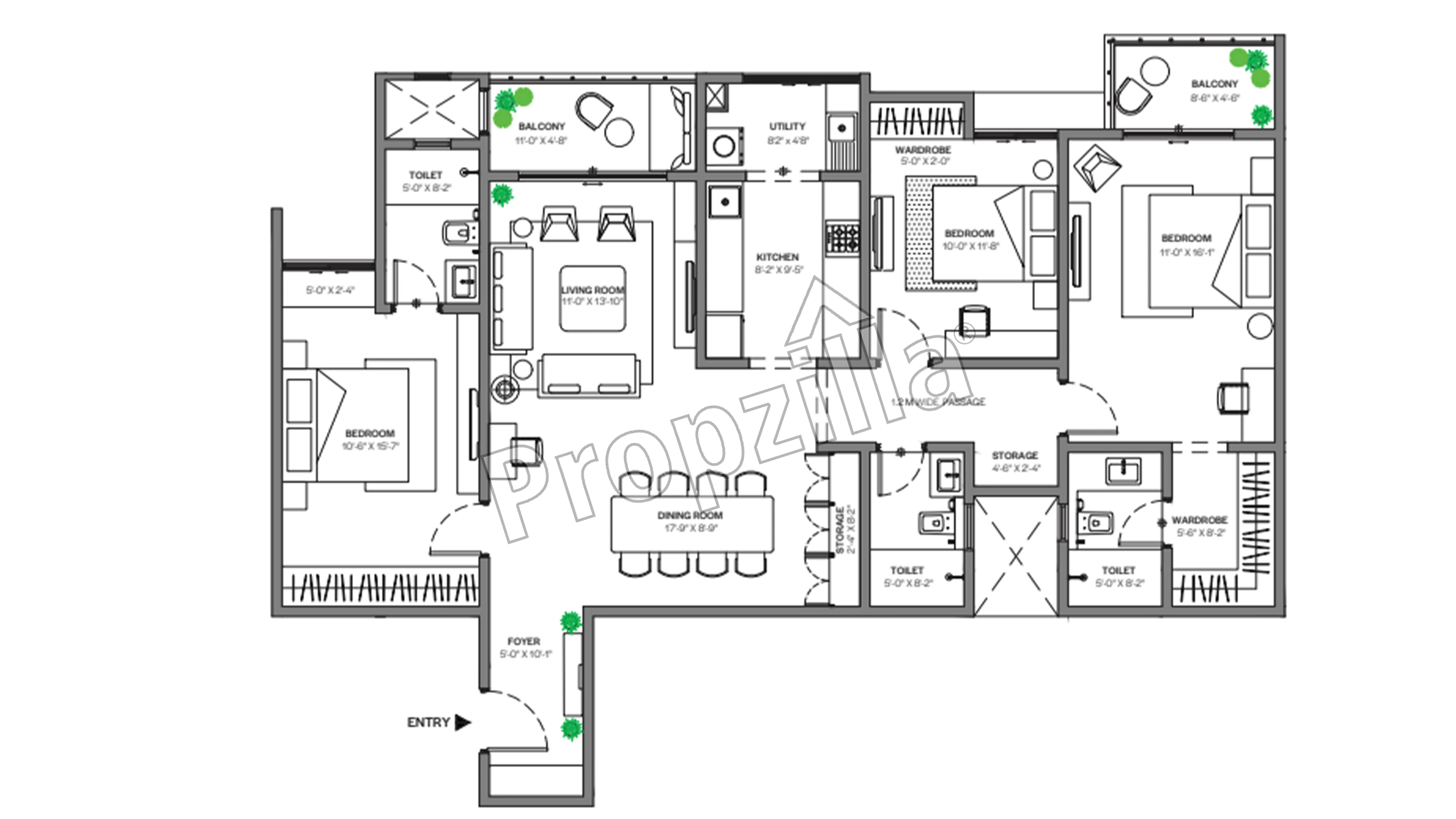 Assetz Bloom & Dell Floor Plan