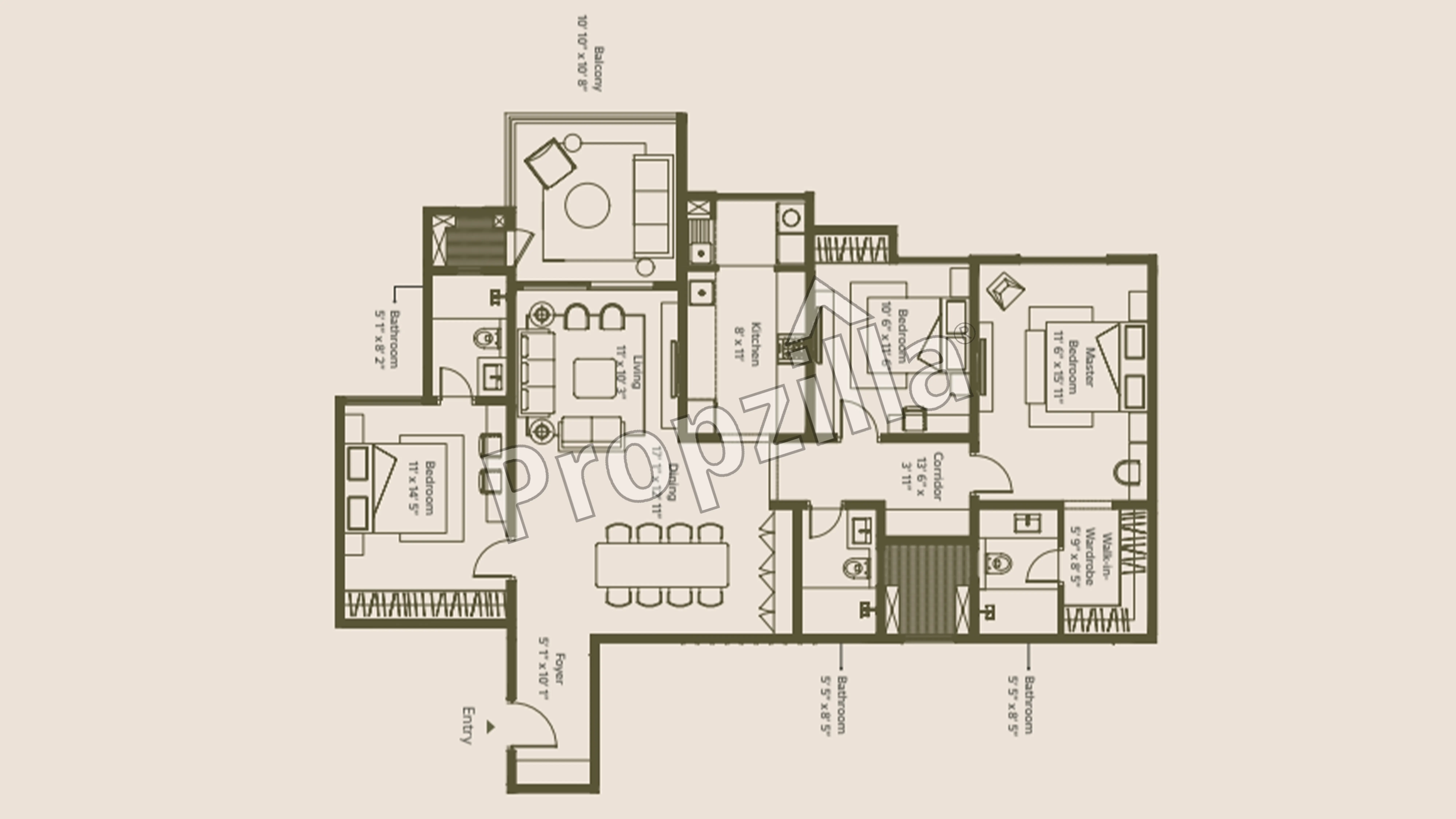 Assetz Trees & Tandem Floor Plan