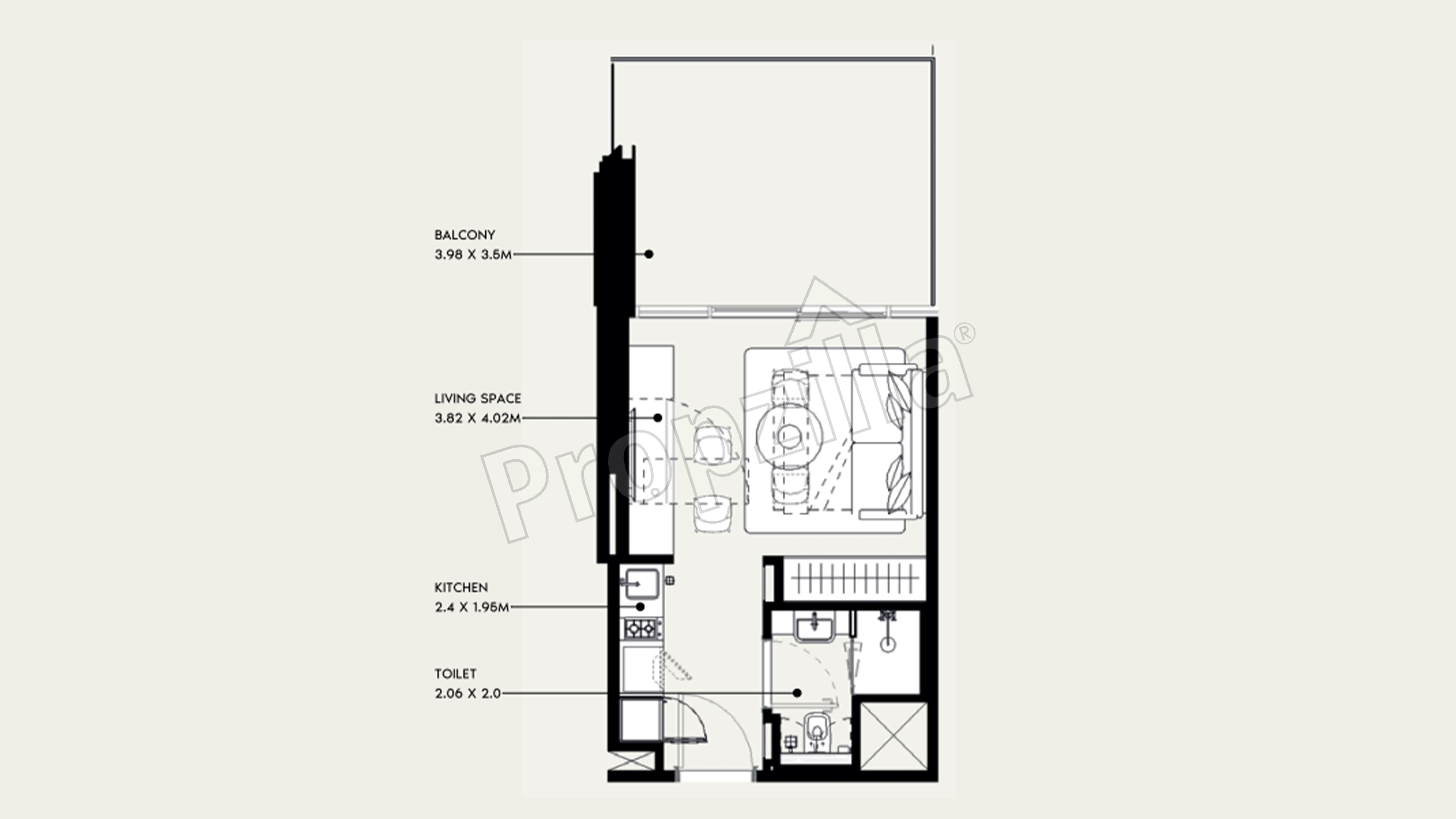 Azizi Jaddaf Beach Oasis Floor Plan