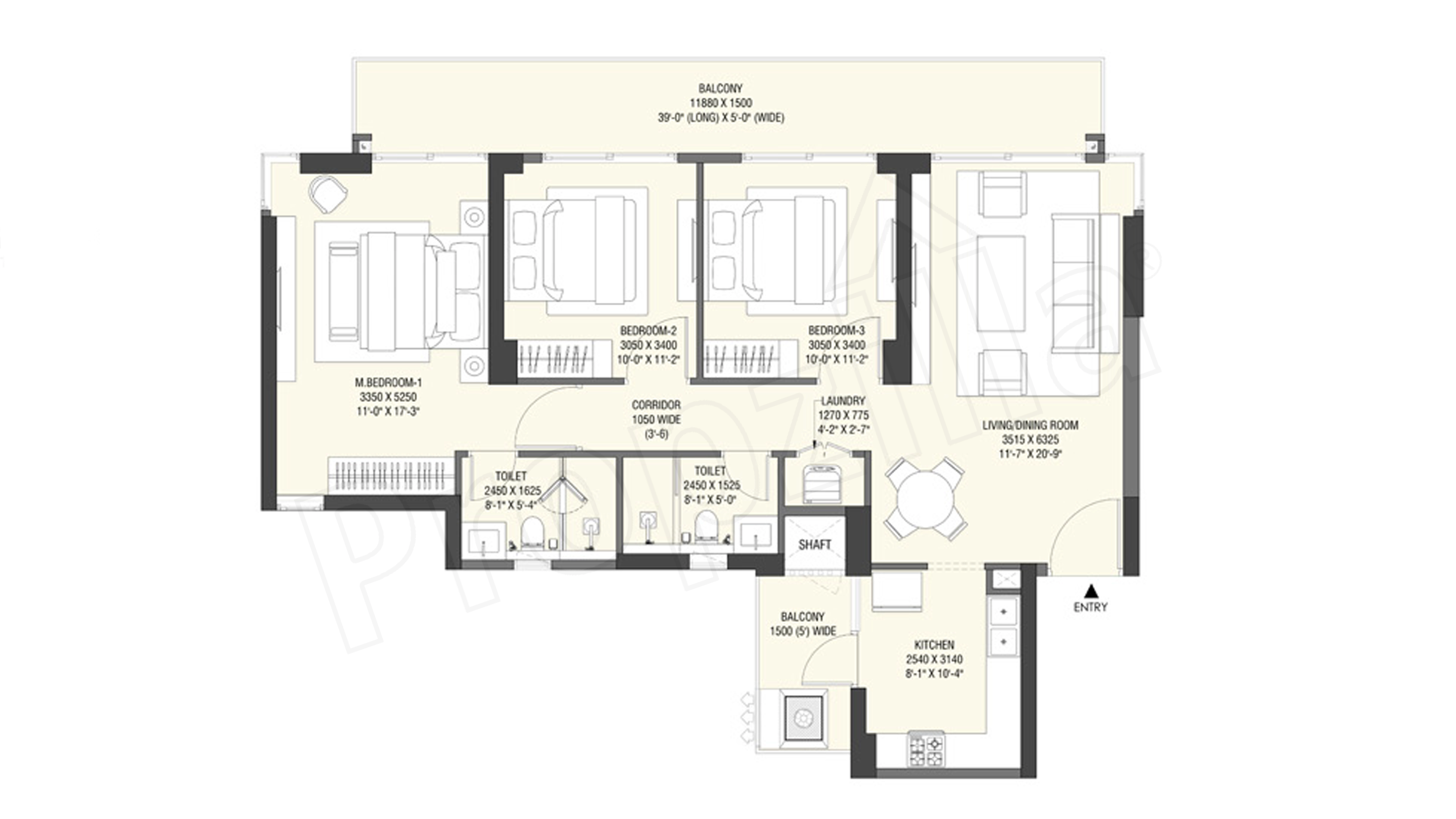 Emaar Serenity Hills Floor Plan