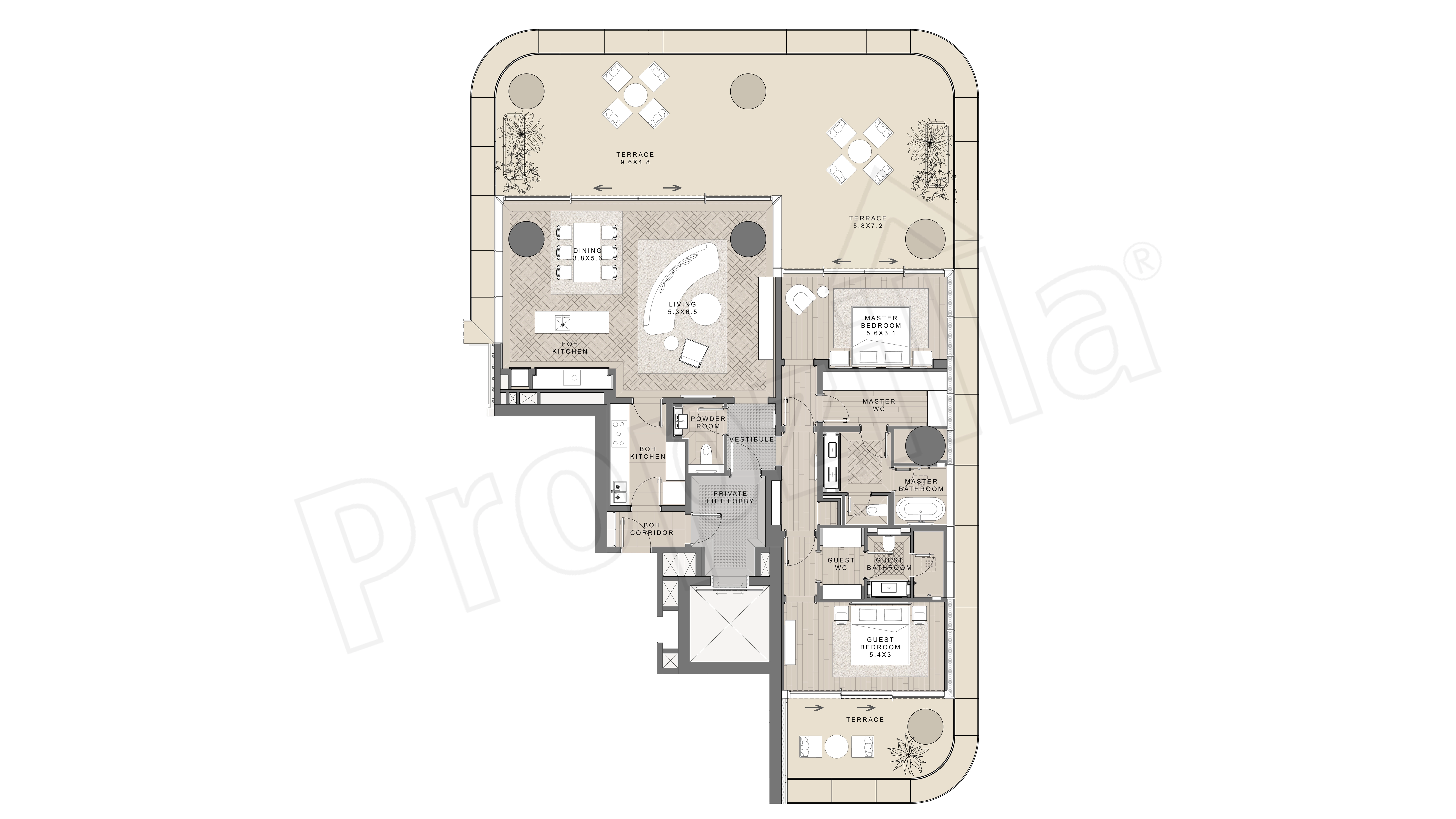 Omniyat Vela Viento Penthouses Floor Plan