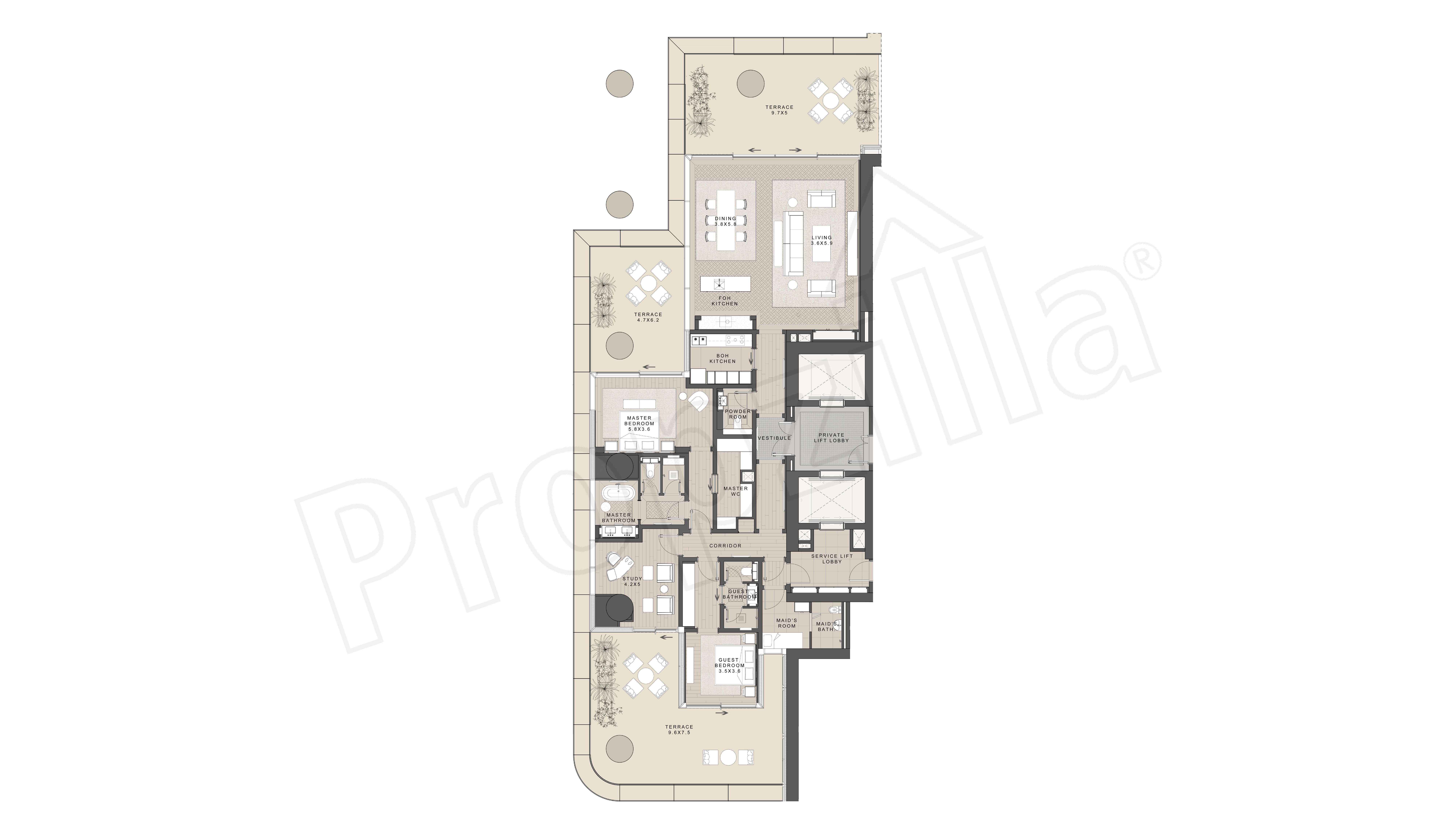 Omniyat Vela Viento Apartments floor plan