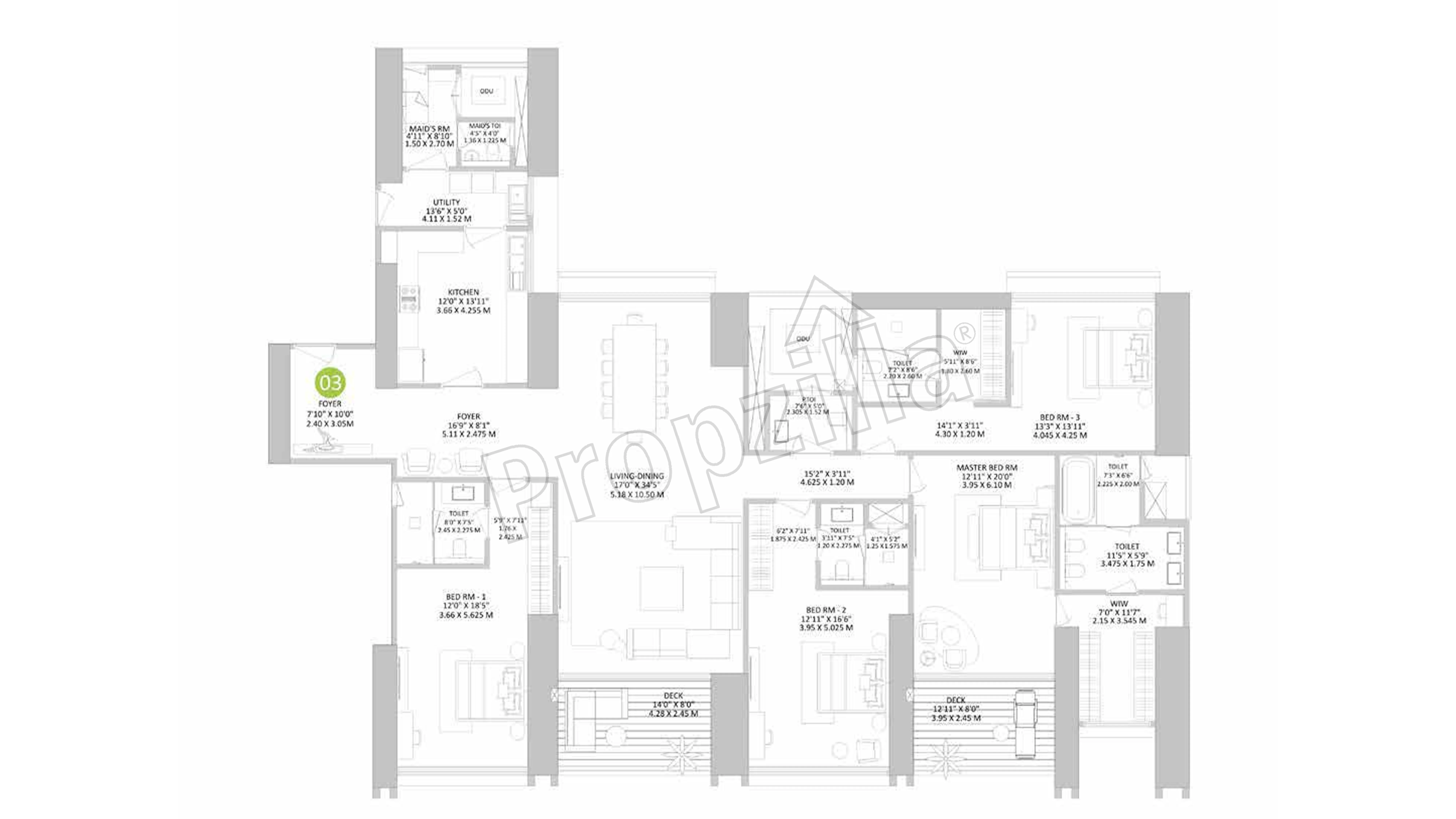 Raheja Modern Vivarea Floor Plan