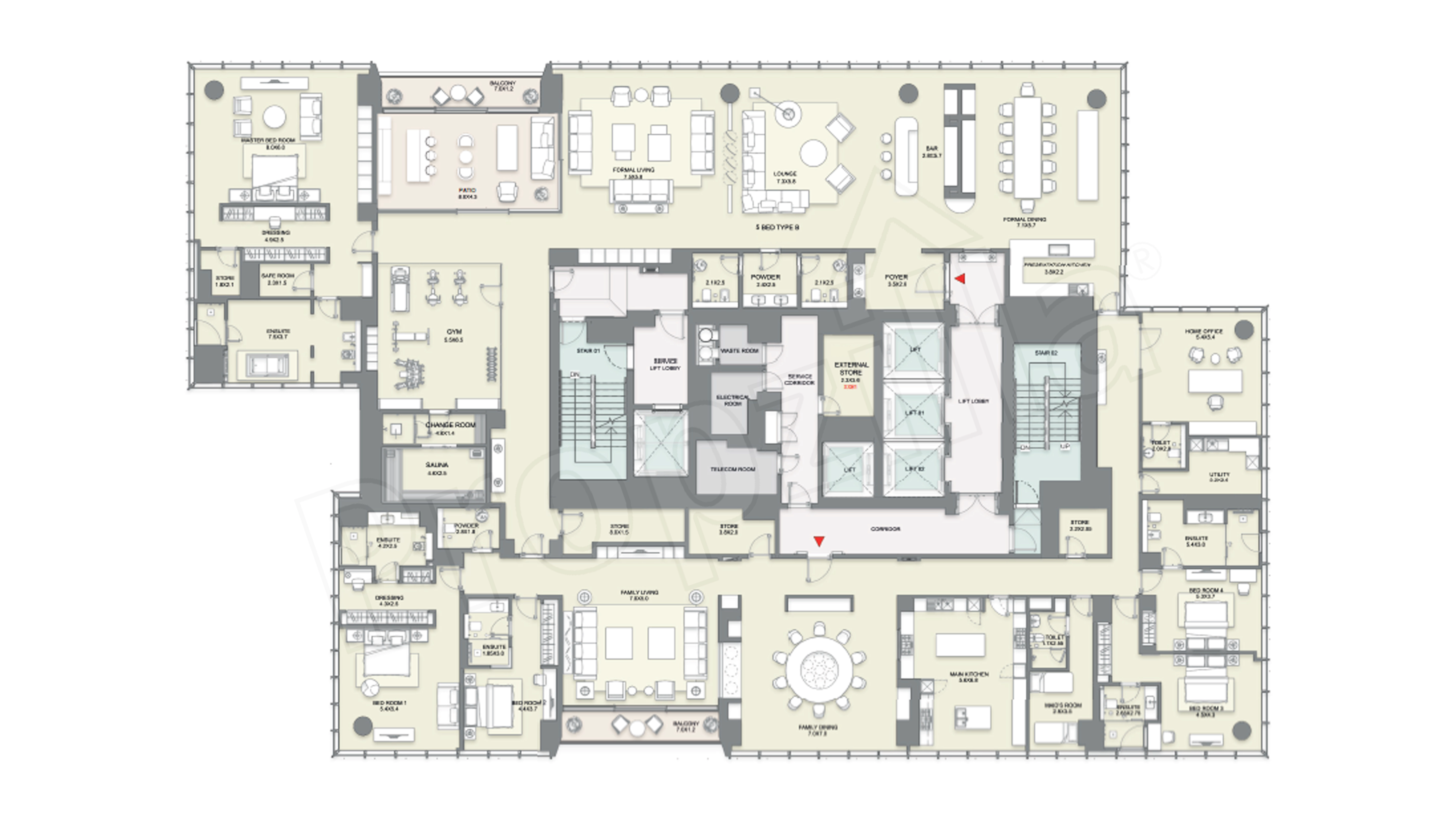 The S Tower Floor Plan