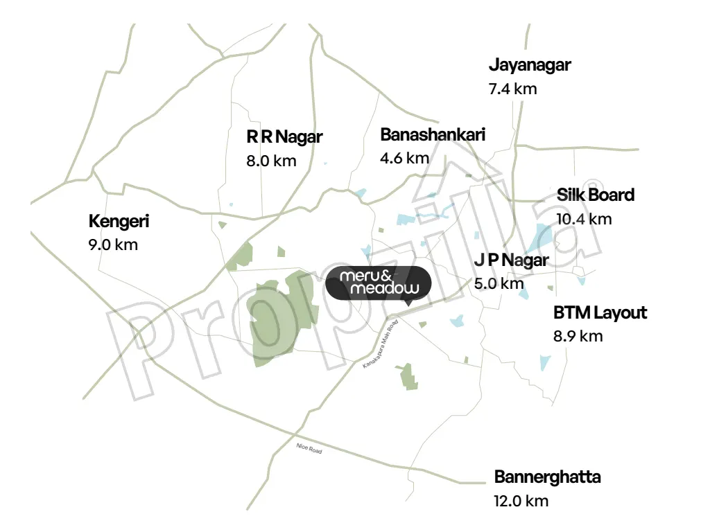 Assetz Meru & Meadow Directions