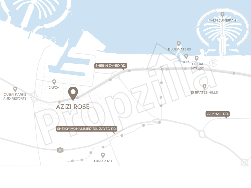 Azizi Rose Location Map