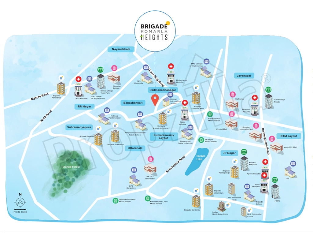 Brigade Komarla Heights Directions