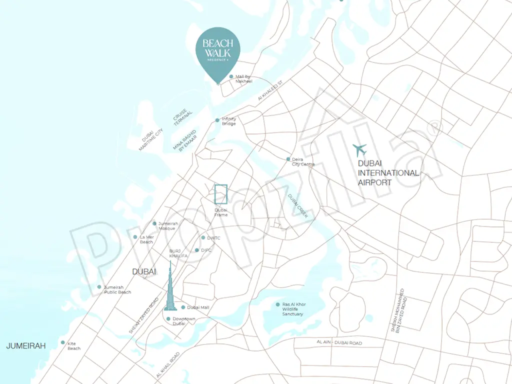 Imtiaz Beach Walk 4 at Dubai Islands location Map