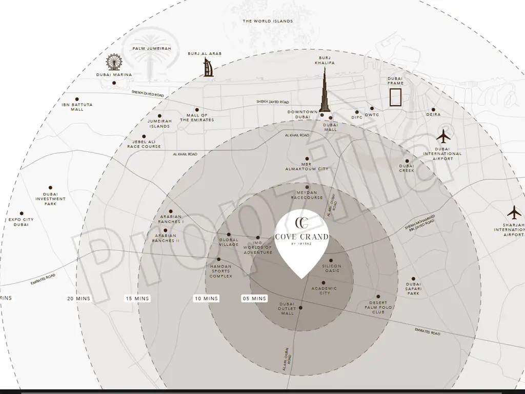 Imtiaz Cove Grand Location Map
