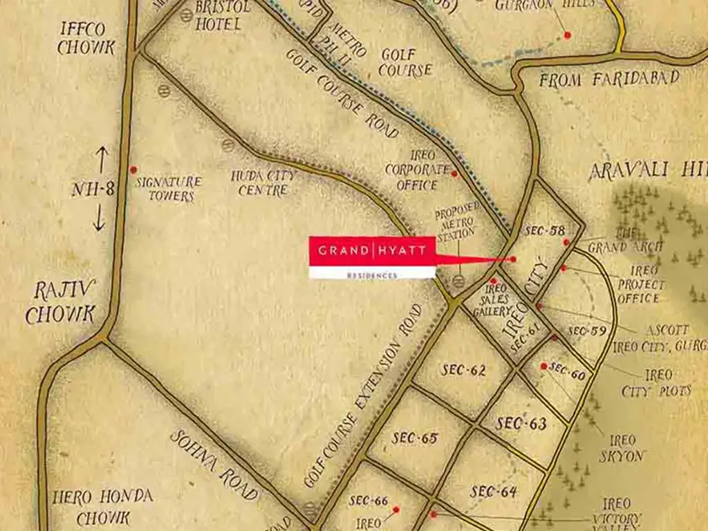 IREO Grand Hyatt Residences Directions