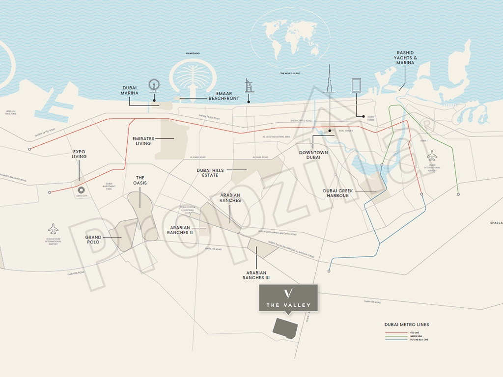Emaar Ovelle at Emaar Valley Location Map