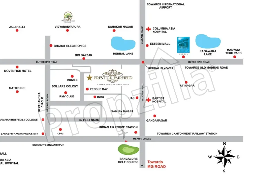 Prestige Fairfield Directions