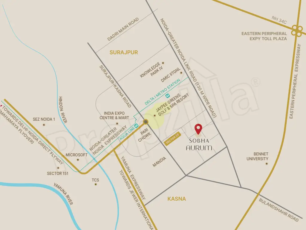 Sobha Aurum Directions