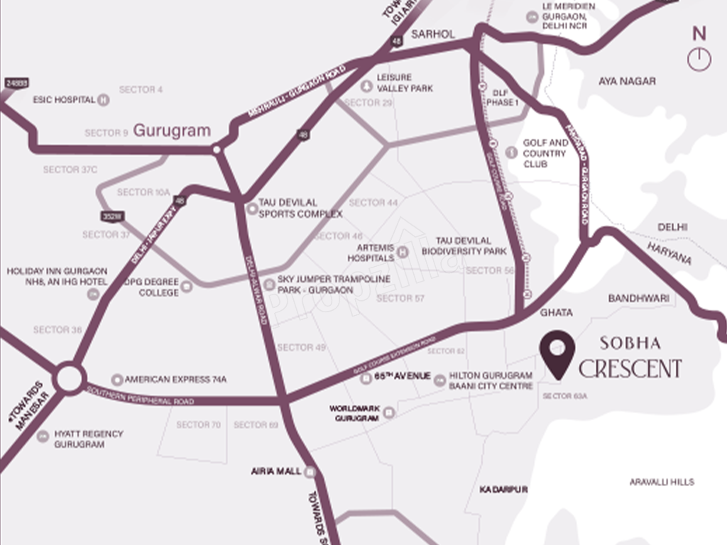 Sobha Crescent Directions