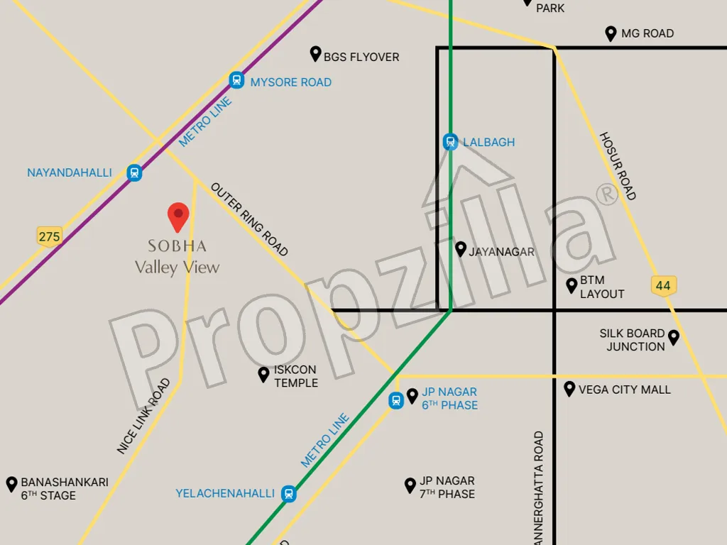 Sobha Valley View Directions